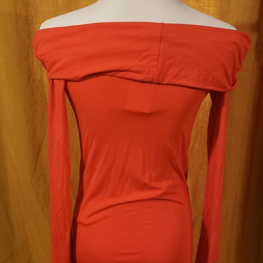 Wilfred off the shoulder top flame scarlett medium
